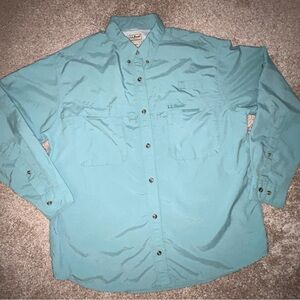 L.L. Bean Aqua Women's Shirt Outdoor Size Large
